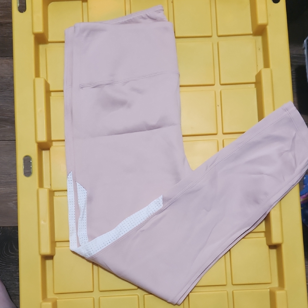 Free ZYIA Light Pink  Leggings with White Accents